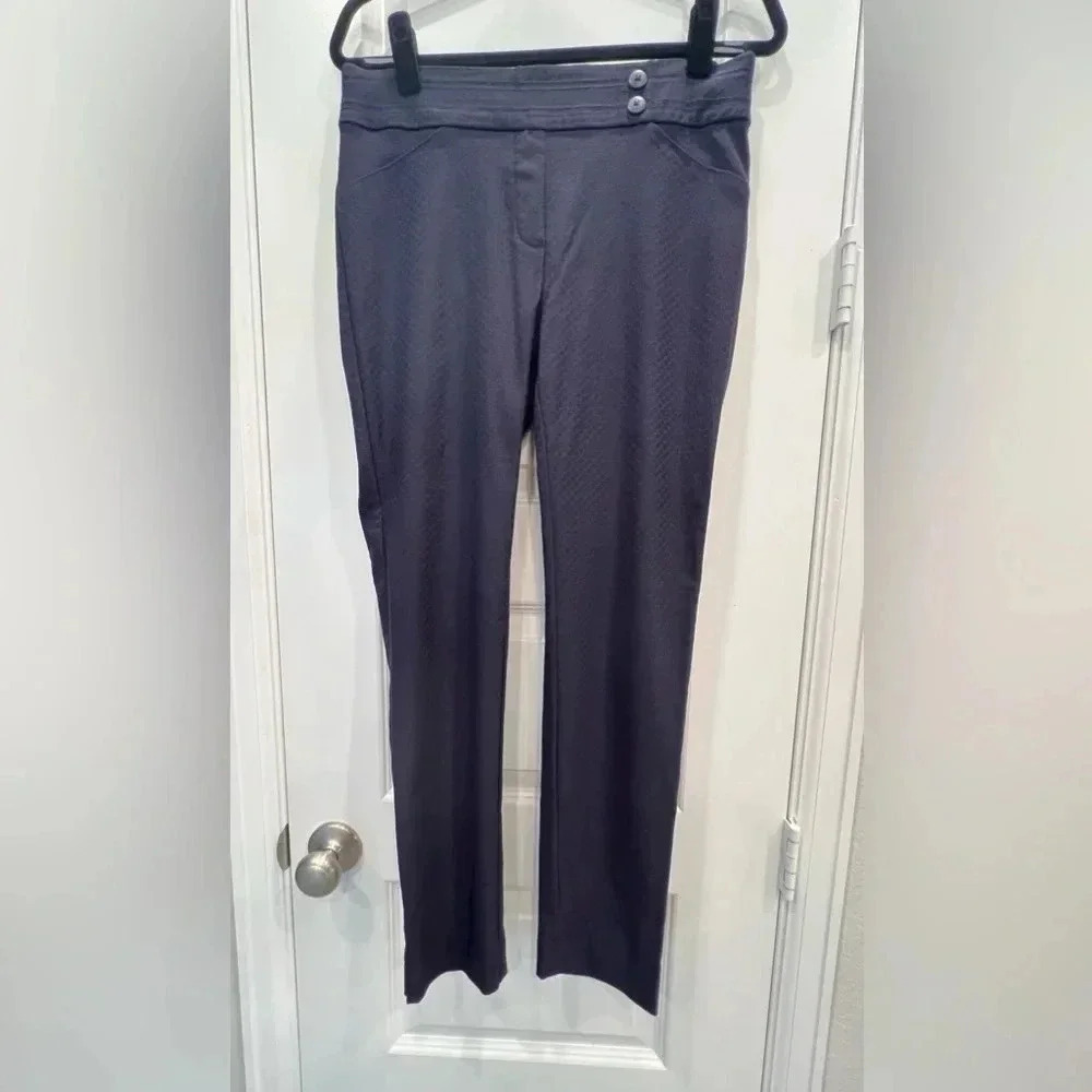 Maurices Navy Textured Elastic Waist Pants